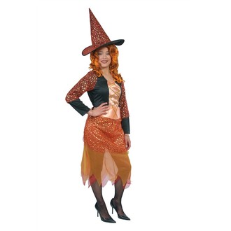 Kostýmy pro dospělé - levný kostým čarodejnice s kloboukem