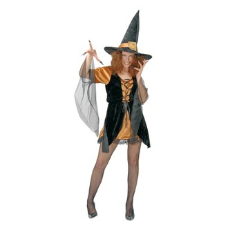 Kostýmy pro dospělé - kostým Halloween  čarodejnice s kloboukem