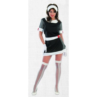 Kostýmy pro dospělé - kostým 60-tá léta - černobílé šaty