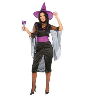 Kostýmy pro dospělé - Dámský kostým Čarodějnice - včetně klobouku
