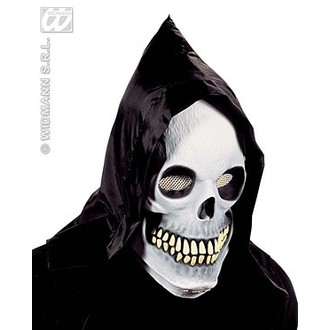 Halloween - maska Halloween - svitící lebka s kápí