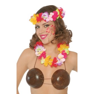 Havajské sukně - věnce - Havajská podprsenka - Kokosy