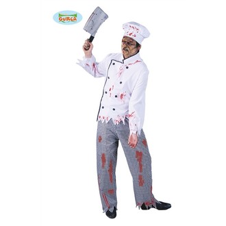 Kostýmy pro dospělé - kostým halloween kuchař zombie