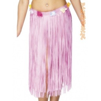 Havajské sukně - věnce - Havajská růžová sukně s květy