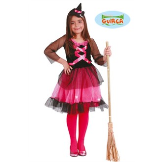 Kostýmy pro děti - Dětský kostým čarodějnice s kloboukem