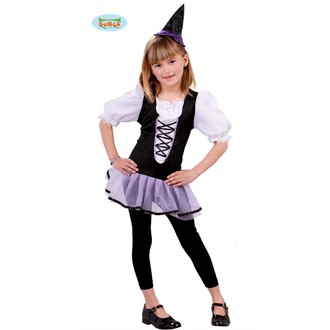 Kostýmy pro děti - Děský kostým čarodějnice fialová