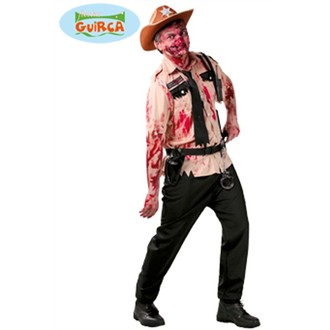Kostýmy pro dospělé - halloweenský kostým šerif zombie