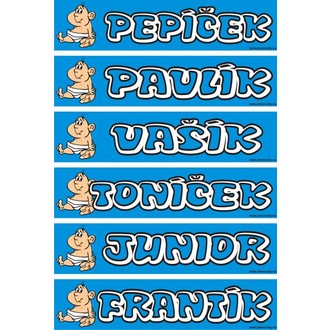 Zábavné předměty - Cedulka na kočárkek pro kluka