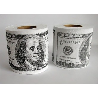 Zábavné předměty - Toaletní papír Dolary