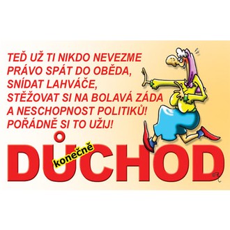 Zábavné předměty - Průkaz Konečně důchod