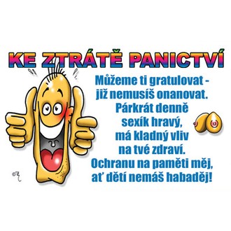 Zábavné předměty - Průkaz Ke ztrátě panictví