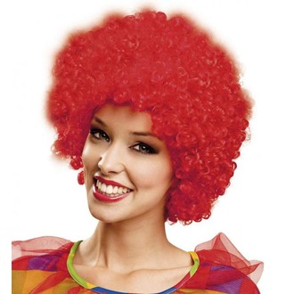 Paruky - Paruka Kudrnatá červená - klaun - afro