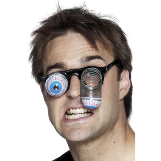 Doplňky na karneval - Brýle s očima na pružině