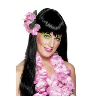 Doplňky na karneval - Havajské kvítko do vlasů růžové