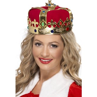 Doplňky na karneval - Koruna pro královnu zlaté PVC