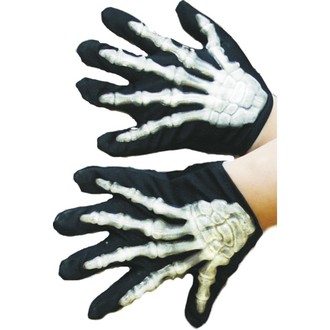 Halloween - Dětské rukavice kostlivec vystupující kosti