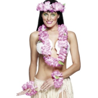Doplňky na karneval - Havajská sada růžová