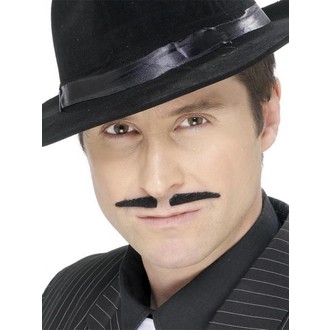 Doplňky na karneval - Knír Black Spiv Flákač