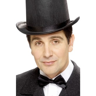 Doplňky na karneval - Motýlek černý satén