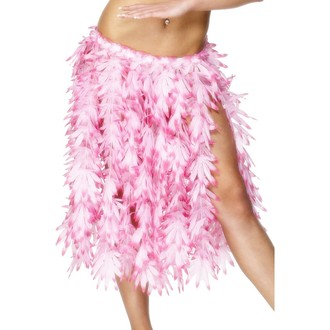 Doplňky na karneval - Havajská sukně růžové lístky
