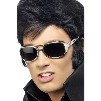 Doplňky na karneval - Brýle Elvis stříbrné