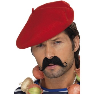 Klobouky - čepice - čelenky - Baretka červená