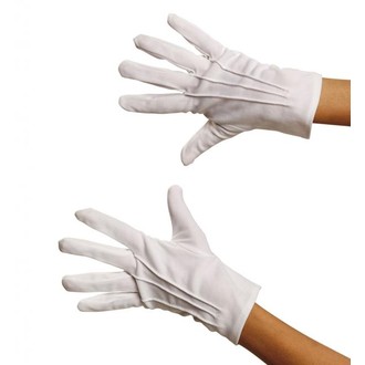 Doplňky na karneval - Rukavice krátké bílé