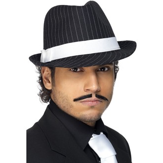 Klobouky - čepice - čelenky - Klobouk Černý s proužkem