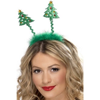 Klobouky - čepice - čelenky - Čelenka Vánoční stromeček