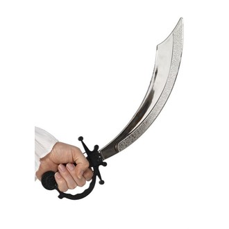 Doplňky na karneval - Pirátská šavle černá rukojeť 50 cm