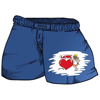 Zábavné předměty - Trenýrky Love se stojícím andílkem