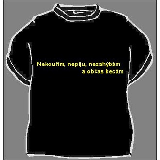 Zábavné předměty - Tričko Nekouřím, nepiju, nezahýbám ...