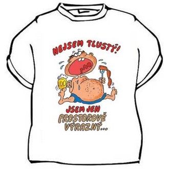 Zábavné předměty - Tričko Nejsem tlustý jsem jen prostoro