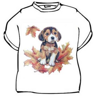 Zábavné předměty - Dětské tričko Pejsek na listí