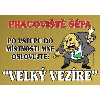 Zábavné předměty - Certifikát Pracoviště šéfa