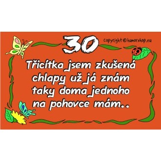 Zábavné předměty - Průkaz 30 pro ženu