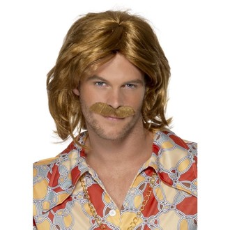 Paruky - Paruka Super Trouper hnědá