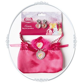 Princezny - Kabelka a náhrdelník s naušnicemi Růženka