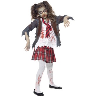 Kostýmy pro děti - Dětský kostým Zombie školačka
