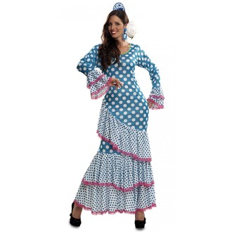 Kostýmy pro dospělé - Kostým Tanečnice flamenga modrá