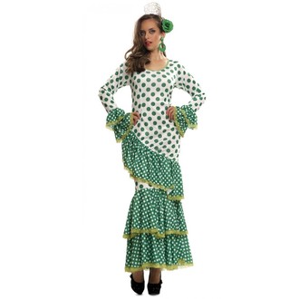 Kostýmy pro dospělé - Kostým Tanečnice flamenga zelená