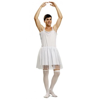 Kostýmy pro dospělé - Kostým Baleťák bílý recese