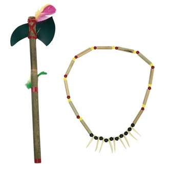 Indiáni - Indiánský náhrdelník a tomahawk