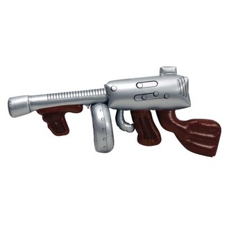 Doplňky na karneval - Samopal nafukovací, stříbrný