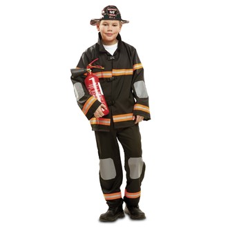 Kostýmy pro děti - Dětský kostým Hasič černý