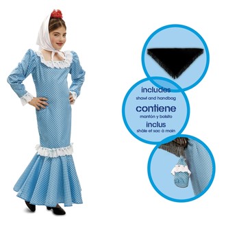 Kostýmy pro děti - Dětský kostým Madridská dívka modrá