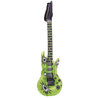 Doplňky na karneval - Nafukovací kytara zelená
