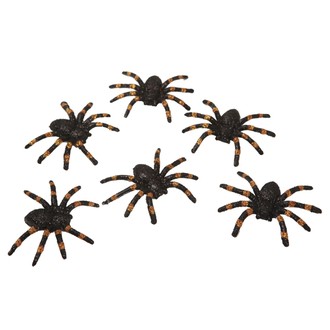 Doplňky na karneval - Sada pavouků 6 kusů