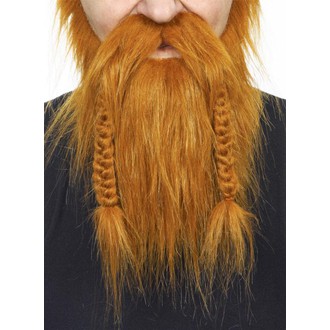Doplňky na karneval - Plnovous viking rezavý