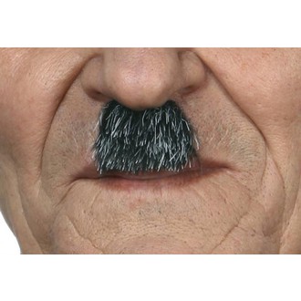 Doplňky na karneval - Knír úzký šedočerný